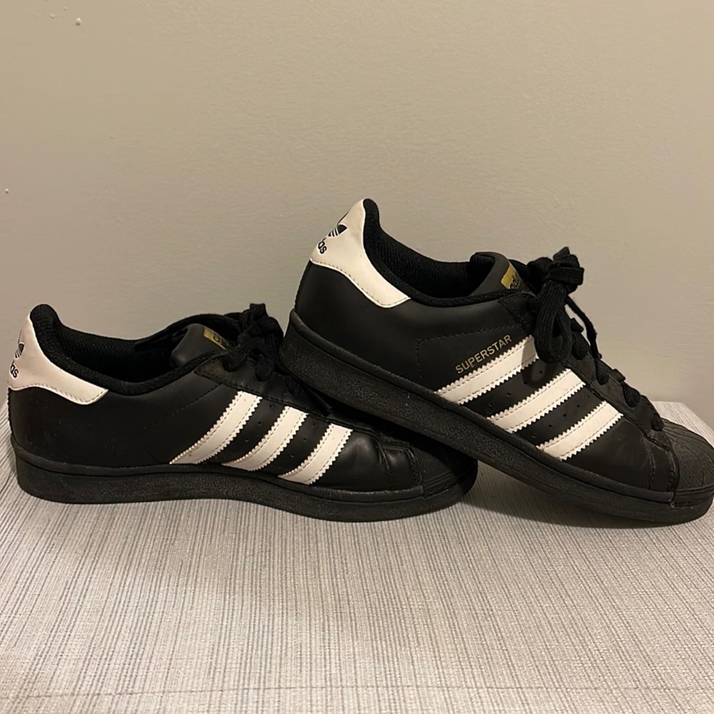Adidas, black, Size 5 boys, fits size 7 women’s
